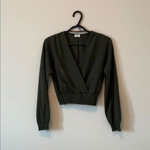 Aritzia crop blouse